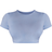 PrettyLittleThing Basic Short Sleeve Crop T-shirt - Light Blue
