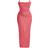 PrettyLittleThing Printed Plisse Cowl Neck Maxi Dress Plus Size - Rose