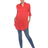 White Mark Women's Button Up Tunic Top - Red