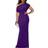 YMDUCH Women's Elegant Sleeveless Off Shoulder Bodycon Long Dress - Purple