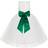 Ekidsbridal Junior Floral Lace Flower Girl Christening Baptism Dress - Ivory/Green