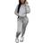 Alunzoem Jogging Outfits Tracksuit - Grey