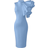 Xxtaxn Women's Cocktail Bodycon Ruffle Sleeveless Formal Midi Pencil Dress - Blue