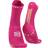 Compressport Pro Racing V4.0 Run High Socks Unisex - Fluo Pink/First