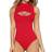 Mangopop Women's Mock Neck Cutout Front Sleeveless Tank Top Bodysuit - Red