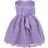 Renvena Toddler Embroidered 3D Flower Dress Princess Pageant Christening Baptism Party - Light Purple