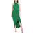 Julia Jordan Knot Neck Tulip Hem Midi Dress - Green