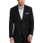 Michael Strahan Classic Fit Suit Separates Coat - Black Solid