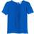 CeCe Women's Pin-Tucked Front Short Sleeve Crew Neck Blouse - Deep Royal Blue