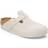 Birkenstock Boston Soft Footbed Suede Leather - Antique White