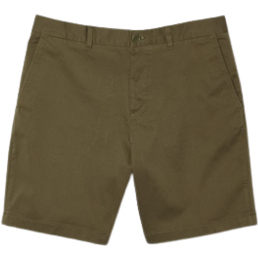Lacoste Regular Fit Stretch Organic Cotton Bermuda Shorts - Khaki Green ...