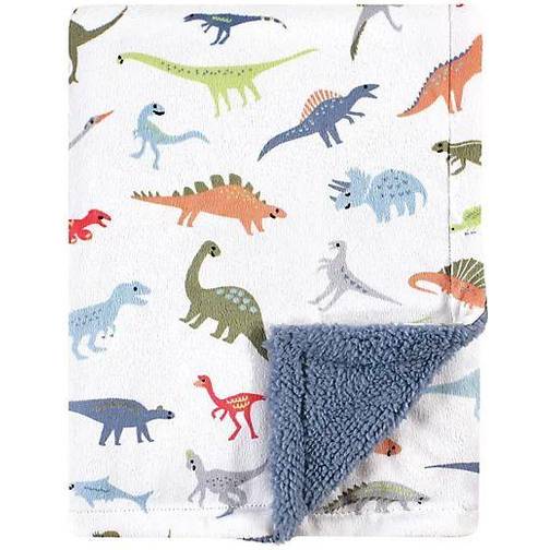Hudson Baby Plush Mink and Sherpa Blanket Dinosaurs - Compare Prices ...
