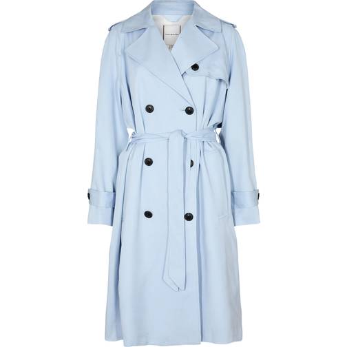 Tommy Hilfiger Double Breasted Trench Coat - Breezy Blue - Compare ...