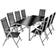 tectake Garden Table and chairs furniture set 8+1