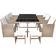 vidaXL 42557 Patio Dining Set, 1 Table incl. 6 Chairs