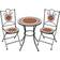 tectake Mosaic garden furniture set 2 chairs + table Ø 60 cm