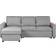 Beliani Nesna Right-Hand Dark Wood Grey Sofa 228cm 3-Sitzer