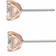 Swarovski Attract Pierced Earrings - Rose Gold/White