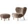 &Tradition Little Petra VB1 Sheepskin with Footstool Sessel 75cm