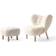 &Tradition Little Petra VB1 Sheepskin with Footstool Sessel 75cm