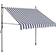 vidaXL Manual Retractable Awning with LED 59.1x47.2"
