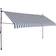 vidaXL Manual Retractable Awning with LED 137.8x47.2"