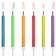 PartyDeco Decor Birthday Candles 6-pack