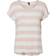 Vero Moda Wide Striped Short Sleeved Top - Pink/Sepia Rose