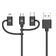 USB A-Lightning/USB C/USB Micro B 1m