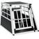 tectake Dog Cage Single with Straight Back Wal