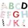 Micki H Letters & Stickers with Different Pattern