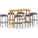 vidaXL 3067965 Outdoor Bar Set, 1 Table incl. 6 Chairs