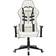 vidaXL Adjustable Armrest Artificial Leather Gaming Chair - White/Black