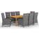vidaXL 3067869 Patio Dining Set, 1 Table incl. 8 Chairs