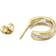 Georg Jensen Fusion Small Earrings - Rose Gold/White Gold/Gold/Diamonds
