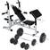 vidaXL Weight Bench With Weight Rack Barbell And Dumbbell Set 90 kg