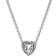 Pandora Elevated Heart Necklace - Silver/Transparent