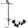 vidaXL Wall Mounted Power Tower with Barbell & Dumbbell Set 60.5kg