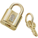 Pandora Padlock & Key Dangle Charm - Gold/Transparent