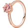 Pandora Sparkling Crown Solitaire Ring - Rose Gold/Pink/Transparent