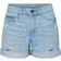 Noisy May Smiley Normal Waist Denim Shorts - Light Blue Denim