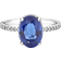 Pandora Sparkling Statement Halo Ring - Silver/Blue/Transparent
