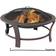Sunnydaze Elevated Outdoor Fire Pit Bowl with Spark Screen 17"