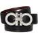 Ferragamo Reversible and Adjustable Gancini Belt - Black/Hickory