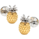Cufflinks Inc Pineapple 3D Cufflinks - Silver/Gold