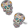 Cufflinks Inc Day of the Dead Skull Cufflinks - Silver/Multicolour