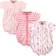 Hudson Baby Cotton Rompers 3-pack - Coral Flamingo (10152748)