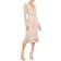 Mac Duggal Long Sleeve Sequin Sheath Dress - Nude Silver