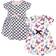 Touched By Nature Girl's Bright Butterflies & Crisscross Organic Dress 2-pack - Blue Multi