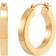 Welry Square Tube Hoop Earrings - Gold